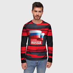 Лонгслив мужской Red & Black - Russia, цвет: 3D-принт — фото 2