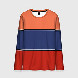 Мужской лонгслив Combined pattern striped orange red blue