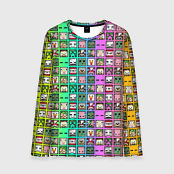 Мужской лонгслив Minecraft characters neon