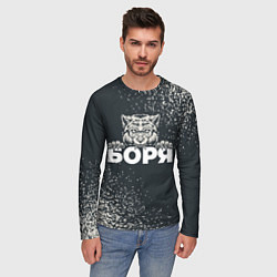 Лонгслив мужской Боря зубастый волк, цвет: 3D-принт — фото 2