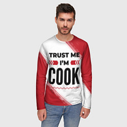 Лонгслив мужской Trust me Im cook white, цвет: 3D-принт — фото 2