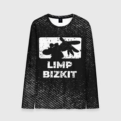 Лонгслив мужской Limp Bizkit с потертостями на темном фоне, цвет: 3D-принт
