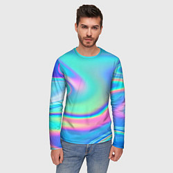 Лонгслив мужской Переливы цветов, цвет: 3D-принт — фото 2