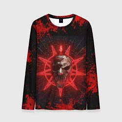Лонгслив мужской Slipknot red satan star, цвет: 3D-принт
