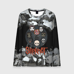 Лонгслив мужской Slipknot объемные плиты black, цвет: 3D-принт