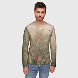 Лонгслив мужской Тёмное дерево, туман и краски, цвет: 3D-принт — фото 2