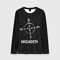 Лонгслив мужской Megadeth glitch на темном фоне, цвет: 3D-принт