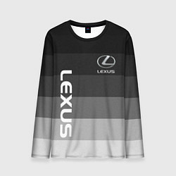 Лонгслив мужской Lexus серый градиент, цвет: 3D-принт