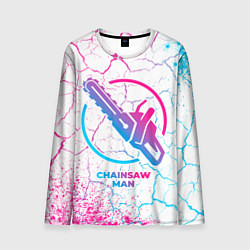 Лонгслив мужской Chainsaw Man neon gradient style, цвет: 3D-принт