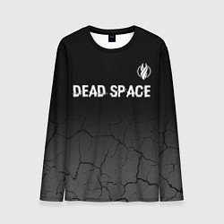 Лонгслив мужской Dead Space glitch на темном фоне: символ сверху, цвет: 3D-принт