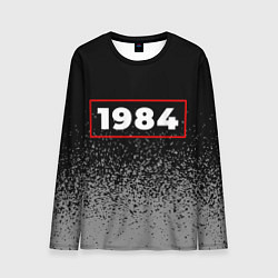 Лонгслив мужской 1984 - в красной рамке на темном, цвет: 3D-принт