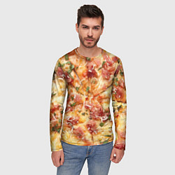 Лонгслив мужской Вкусная пицца, цвет: 3D-принт — фото 2
