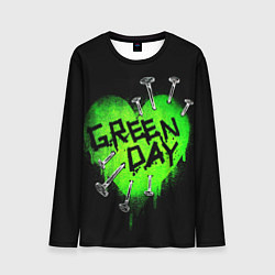 Лонгслив мужской Green day heart nails, цвет: 3D-принт