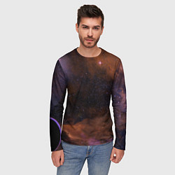 Лонгслив мужской Космос и множество звёзды, цвет: 3D-принт — фото 2