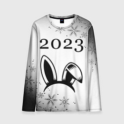 Лонгслив мужской Кролик 2023 ободок на светлом, цвет: 3D-принт