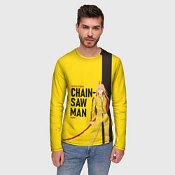Лонгслив мужской Человек-бензопила - Пауэр, цвет: 3D-принт — фото 2