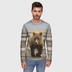 Лонгслив мужской Медвежонок в аэропорту, цвет: 3D-принт — фото 2