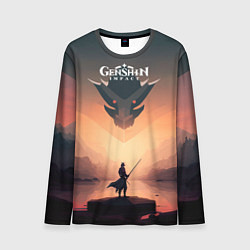 Лонгслив мужской Genshin Impact, Dragon, цвет: 3D-принт