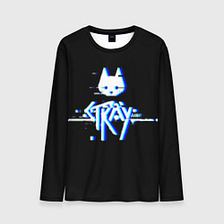 Лонгслив мужской Stray blue glitch, цвет: 3D-принт