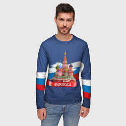 Лонгслив мужской Москва Кремль, цвет: 3D-принт — фото 2