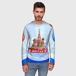 Лонгслив мужской Кремль Москва, цвет: 3D-принт — фото 2
