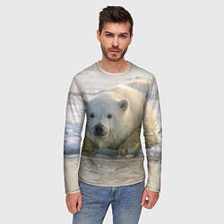 Лонгслив мужской Белый медведь ожидает, цвет: 3D-принт — фото 2