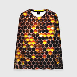 Лонгслив мужской Медовые пчелиные соты, цвет: 3D-принт