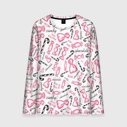 Лонгслив мужской Сладкая жизнь в розовом цвете, цвет: 3D-принт