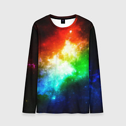 Мужской лонгслив Радужная галактика
