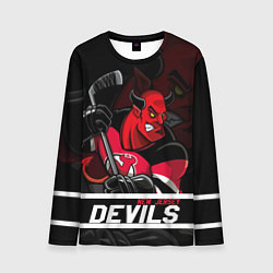 Лонгслив мужской New Jersey Devils маскот, цвет: 3D-принт
