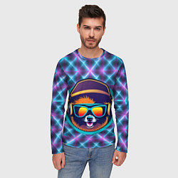 Лонгслив мужской Пёс-хипстер, цвет: 3D-принт — фото 2