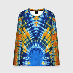 Лонгслив мужской Tie dye стиль хиппи, цвет: 3D-принт
