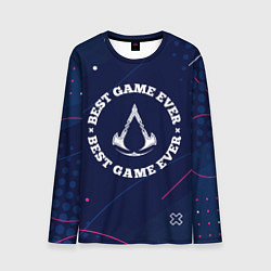 Лонгслив мужской Символ Assassins Creed и надпись best game ever, цвет: 3D-принт