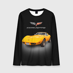 Лонгслив мужской Американский спорткар Chevrolet Corvette Stingray, цвет: 3D-принт