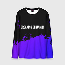 Мужской лонгслив Breaking Benjamin purple grunge