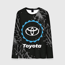 Лонгслив мужской Toyota в стиле Top Gear со следами шин на фоне, цвет: 3D-принт