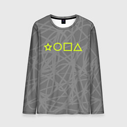 Лонгслив мужской Ребус - жопа, цвет: 3D-принт