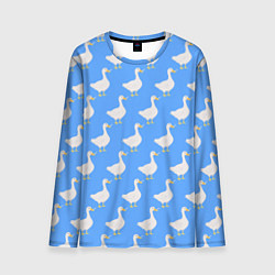 Лонгслив мужской Домашний гусь вооружен ножом, цвет: 3D-принт