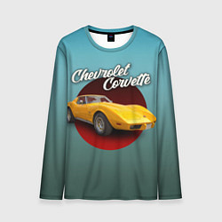 Лонгслив мужской Американский спорткар Chevrolet Corvette Stingray, цвет: 3D-принт