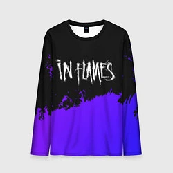 Лонгслив мужской In Flames purple grunge, цвет: 3D-принт