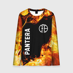 Мужской лонгслив Pantera и пылающий огонь