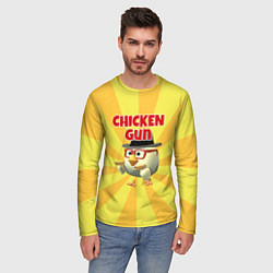 Лонгслив мужской Chicken Gun с пистолетами, цвет: 3D-принт — фото 2