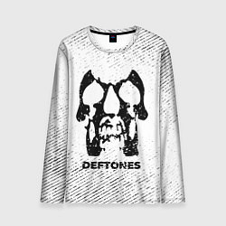 Лонгслив мужской Deftones с потертостями на светлом фоне, цвет: 3D-принт