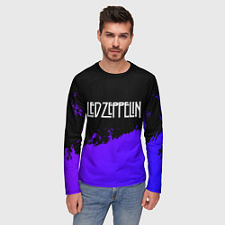 Лонгслив мужской Led Zeppelin purple grunge, цвет: 3D-принт — фото 2