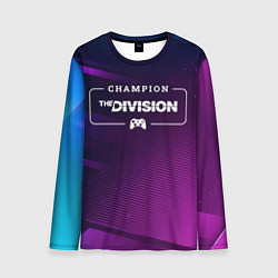 Лонгслив мужской The Division gaming champion: рамка с лого и джойс, цвет: 3D-принт