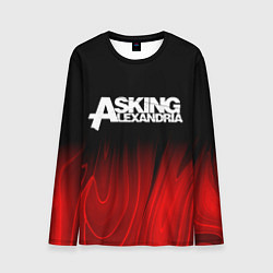 Лонгслив мужской Asking Alexandria red plasma, цвет: 3D-принт