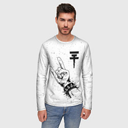 Лонгслив мужской Tokio Hotel и рок символ, цвет: 3D-принт — фото 2