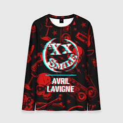 Лонгслив мужской Avril Lavigne rock glitch, цвет: 3D-принт