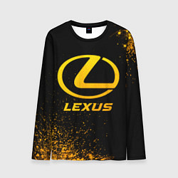 Лонгслив мужской Lexus - gold gradient, цвет: 3D-принт