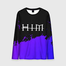 Лонгслив мужской HIM purple grunge, цвет: 3D-принт